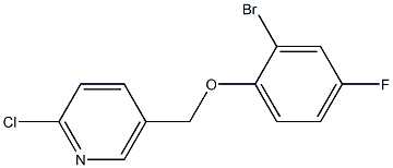 5-[(2-bromo-4-fluorophenoxy)methyl]-2-chloropyridine,,结构式