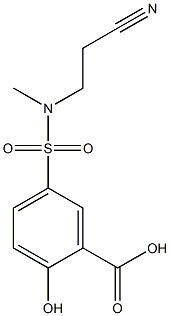 5-[(2-cyanoethyl)(methyl)sulfamoyl]-2-hydroxybenzoic acid Struktur