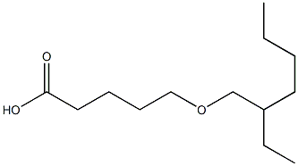 5-[(2-ethylhexyl)oxy]pentanoic acid 化学構造式