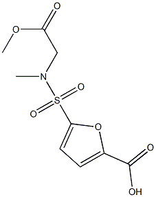 5-[(2-methoxy-2-oxoethyl)(methyl)sulfamoyl]furan-2-carboxylic acid Struktur