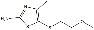 5-[(2-methoxyethyl)thio]-4-methyl-1,3-thiazol-2-amine,,结构式
