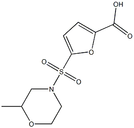 5-[(2-methylmorpholine-4-)sulfonyl]furan-2-carboxylic acid,,结构式