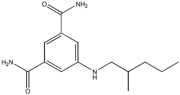 5-[(2-methylpentyl)amino]benzene-1,3-dicarboxamide,,结构式