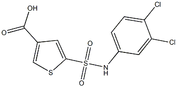 5-[(3,4-dichlorophenyl)sulfamoyl]thiophene-3-carboxylic acid Structure
