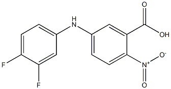 5-[(3,4-difluorophenyl)amino]-2-nitrobenzoic acid 化学構造式