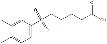 5-[(3,4-dimethylbenzene)sulfonyl]pentanoic acid 结构式