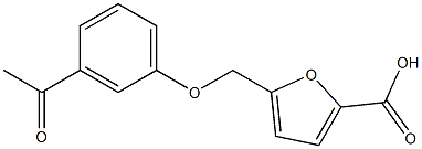 5-[(3-acetylphenoxy)methyl]-2-furoic acid Struktur