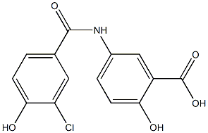  5-[(3-chloro-4-hydroxybenzene)amido]-2-hydroxybenzoic acid