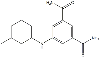 5-[(3-methylcyclohexyl)amino]benzene-1,3-dicarboxamide Struktur
