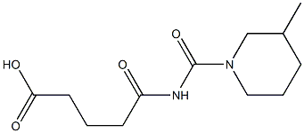 5-[(3-methylpiperidin-1-yl)carbonylamino]-5-oxopentanoic acid Struktur