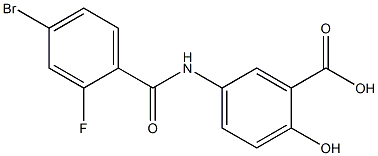 5-[(4-bromo-2-fluorobenzene)amido]-2-hydroxybenzoic acid 结构式