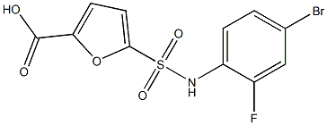 5-[(4-bromo-2-fluorophenyl)sulfamoyl]furan-2-carboxylic acid 结构式