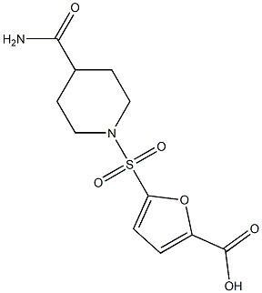  5-[(4-carbamoylpiperidine-1-)sulfonyl]furan-2-carboxylic acid