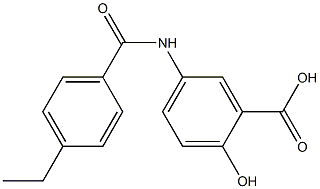 5-[(4-ethylbenzene)amido]-2-hydroxybenzoic acid 化学構造式