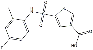 5-[(4-fluoro-2-methylphenyl)sulfamoyl]thiophene-3-carboxylic acid Structure