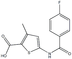 5-[(4-fluorobenzoyl)amino]-3-methylthiophene-2-carboxylic acid|