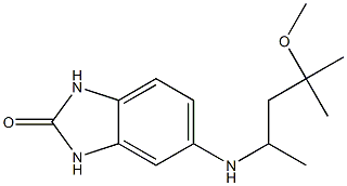 5-[(4-methoxy-4-methylpentan-2-yl)amino]-2,3-dihydro-1H-1,3-benzodiazol-2-one Struktur