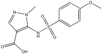 5-[(4-methoxybenzene)sulfonamido]-1-methyl-1H-pyrazole-4-carboxylic acid Structure