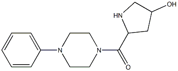 5-[(4-phenylpiperazin-1-yl)carbonyl]pyrrolidin-3-ol 化学構造式
