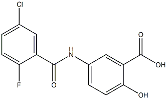 5-[(5-chloro-2-fluorobenzene)amido]-2-hydroxybenzoic acid Structure