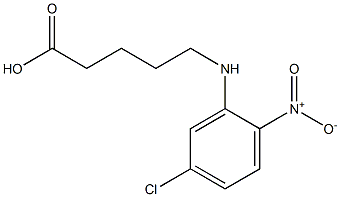 5-[(5-chloro-2-nitrophenyl)amino]pentanoic acid Struktur