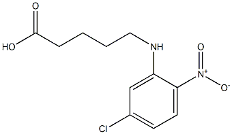 5-[(5-chloro-2-nitrophenyl)amino]pentanoic acid 化学構造式