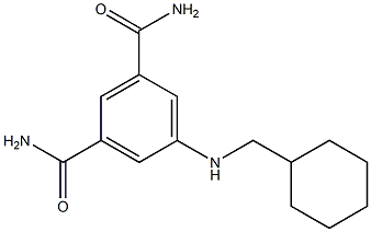 5-[(cyclohexylmethyl)amino]benzene-1,3-dicarboxamide,,结构式