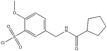 5-[(cyclopentylformamido)methyl]-2-methoxybenzene-1-sulfonyl chloride 结构式