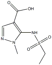 5-[(ethylsulfonyl)amino]-1-methyl-1H-pyrazole-4-carboxylic acid 化学構造式