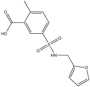 5-[(furan-2-ylmethyl)sulfamoyl]-2-methylbenzoic acid Structure