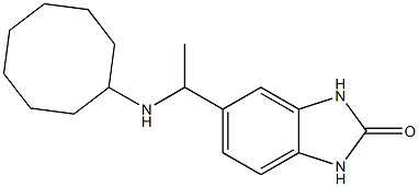 5-[1-(cyclooctylamino)ethyl]-2,3-dihydro-1H-1,3-benzodiazol-2-one,,结构式