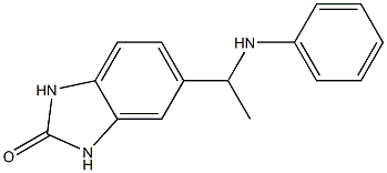 5-[1-(phenylamino)ethyl]-2,3-dihydro-1H-1,3-benzodiazol-2-one Struktur