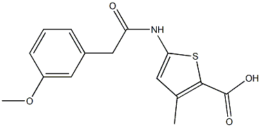 5-[2-(3-methoxyphenyl)acetamido]-3-methylthiophene-2-carboxylic acid 结构式