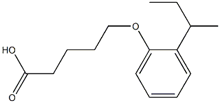 5-[2-(butan-2-yl)phenoxy]pentanoic acid Structure