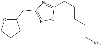 5-[3-(oxolan-2-ylmethyl)-1,2,4-oxadiazol-5-yl]pentan-1-amine 化学構造式