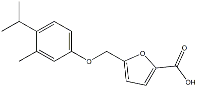 5-[3-methyl-4-(propan-2-yl)phenoxymethyl]furan-2-carboxylic acid Struktur