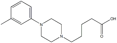 5-[4-(3-methylphenyl)piperazin-1-yl]pentanoic acid Structure