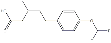 5-[4-(difluoromethoxy)phenyl]-3-methylpentanoic acid Structure