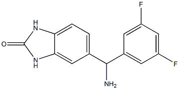 5-[amino(3,5-difluorophenyl)methyl]-2,3-dihydro-1H-1,3-benzodiazol-2-one,,结构式