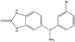 5-[amino(3-bromophenyl)methyl]-2,3-dihydro-1H-1,3-benzodiazol-2-one Struktur