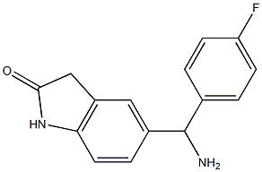 5-[amino(4-fluorophenyl)methyl]-2,3-dihydro-1H-indol-2-one Structure