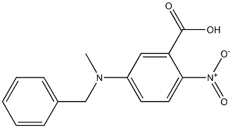 5-[benzyl(methyl)amino]-2-nitrobenzoic acid Struktur