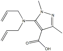 5-[bis(prop-2-en-1-yl)amino]-1,3-dimethyl-1H-pyrazole-4-carboxylic acid Structure