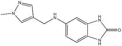 5-{[(1-methyl-1H-pyrazol-4-yl)methyl]amino}-2,3-dihydro-1H-1,3-benzodiazol-2-one 结构式