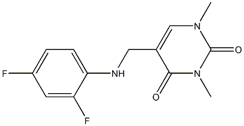  5-{[(2,4-difluorophenyl)amino]methyl}-1,3-dimethyl-1,2,3,4-tetrahydropyrimidine-2,4-dione