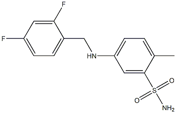 5-{[(2,4-difluorophenyl)methyl]amino}-2-methylbenzene-1-sulfonamide