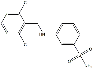 5-{[(2,6-dichlorophenyl)methyl]amino}-2-methylbenzene-1-sulfonamide Structure