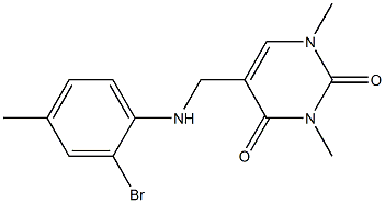 5-{[(2-bromo-4-methylphenyl)amino]methyl}-1,3-dimethyl-1,2,3,4-tetrahydropyrimidine-2,4-dione