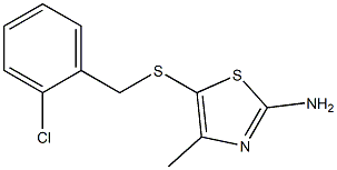 5-{[(2-chlorophenyl)methyl]sulfanyl}-4-methyl-1,3-thiazol-2-amine Structure