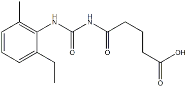 5-{[(2-ethyl-6-methylphenyl)carbamoyl]amino}-5-oxopentanoic acid|